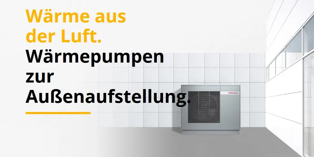 Luft-Wasser-Wärmepumpe Installation in Karlsruhe - Außengerät vor Einfamilienhaus mit moderner Heizungstechnik von MG Gebäudetechnik