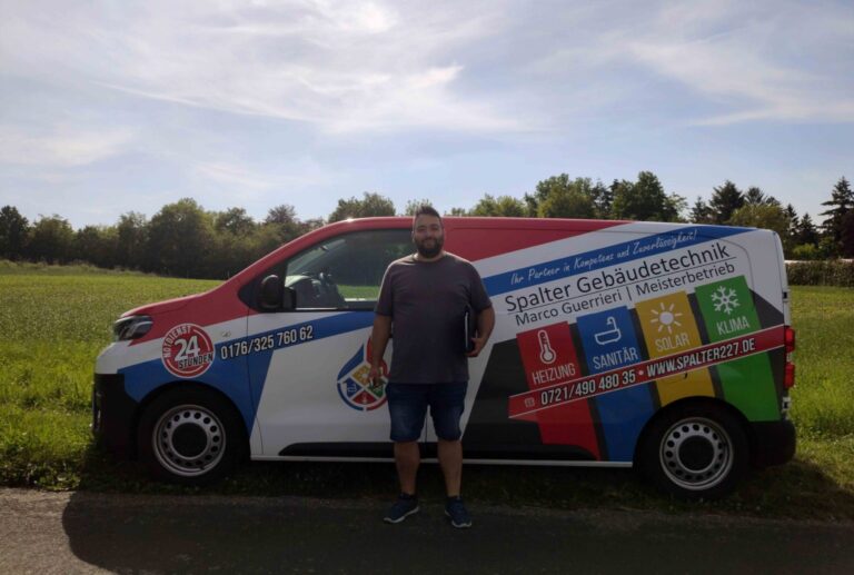 Installateur Karlsruhe – Unser Geschäftsbus vor Ort für schnellen Service und zuverlässige Handwerksarbeiten